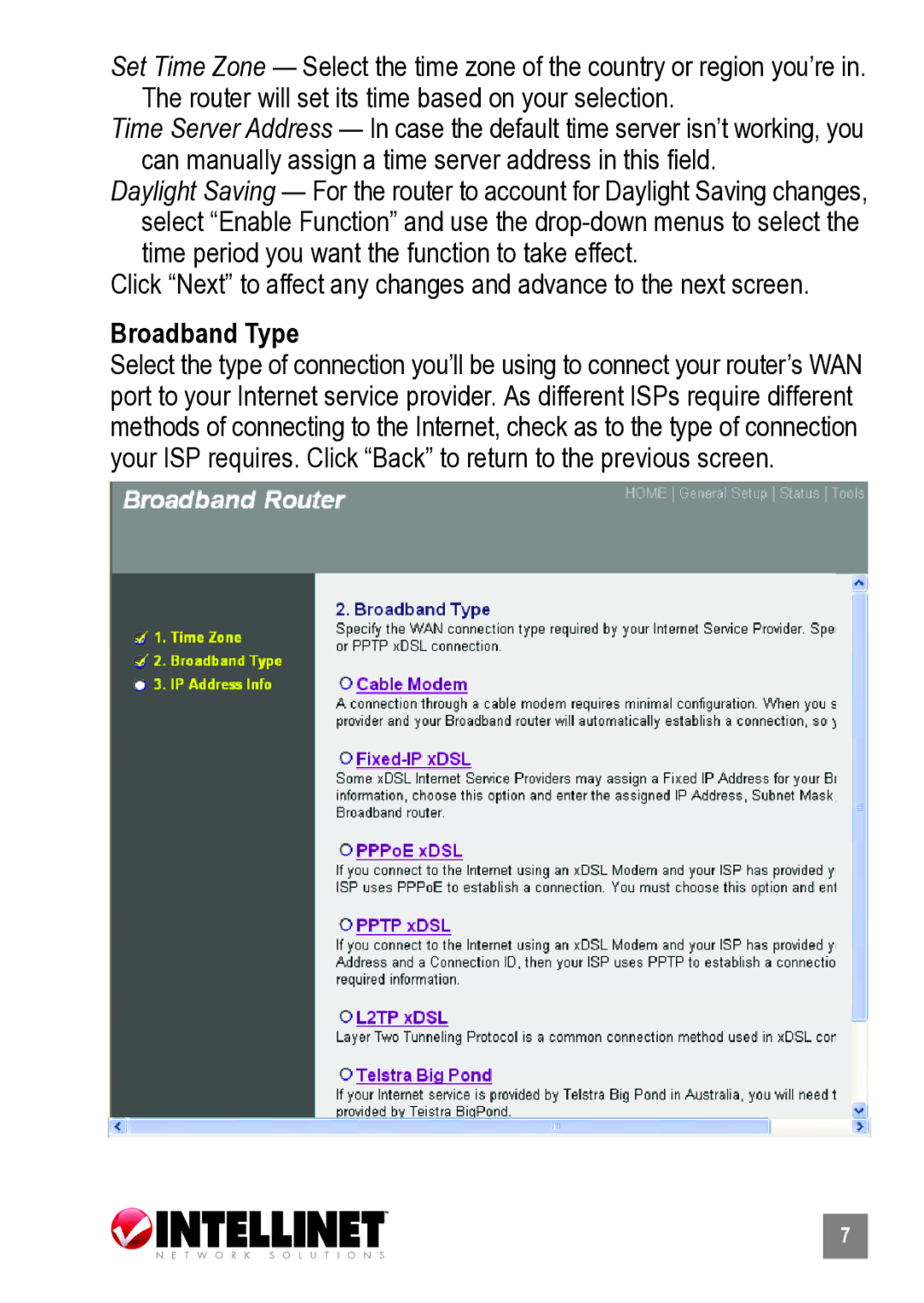 Intellinet Network Solutions 524582 manual Broadband Type 