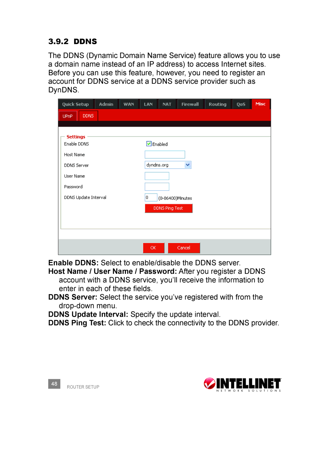 Intellinet Network Solutions 524957 user manual Ddns 