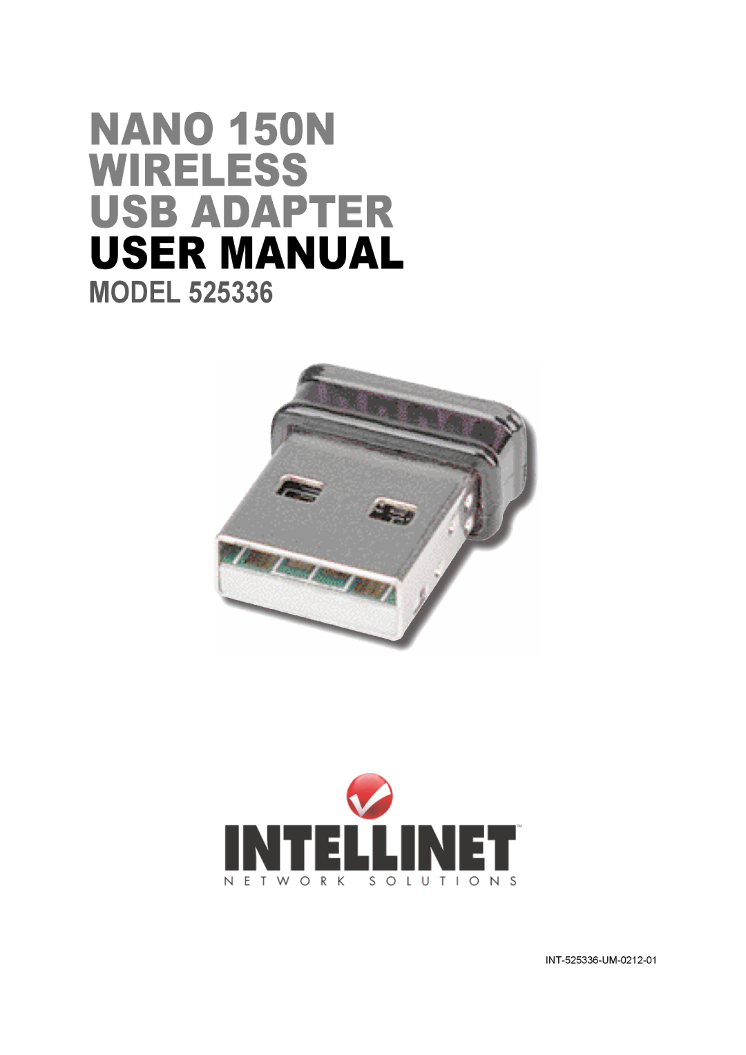 Intellinet Network Solutions 525336 user manual Nano 150N Wireless USB Adapter 