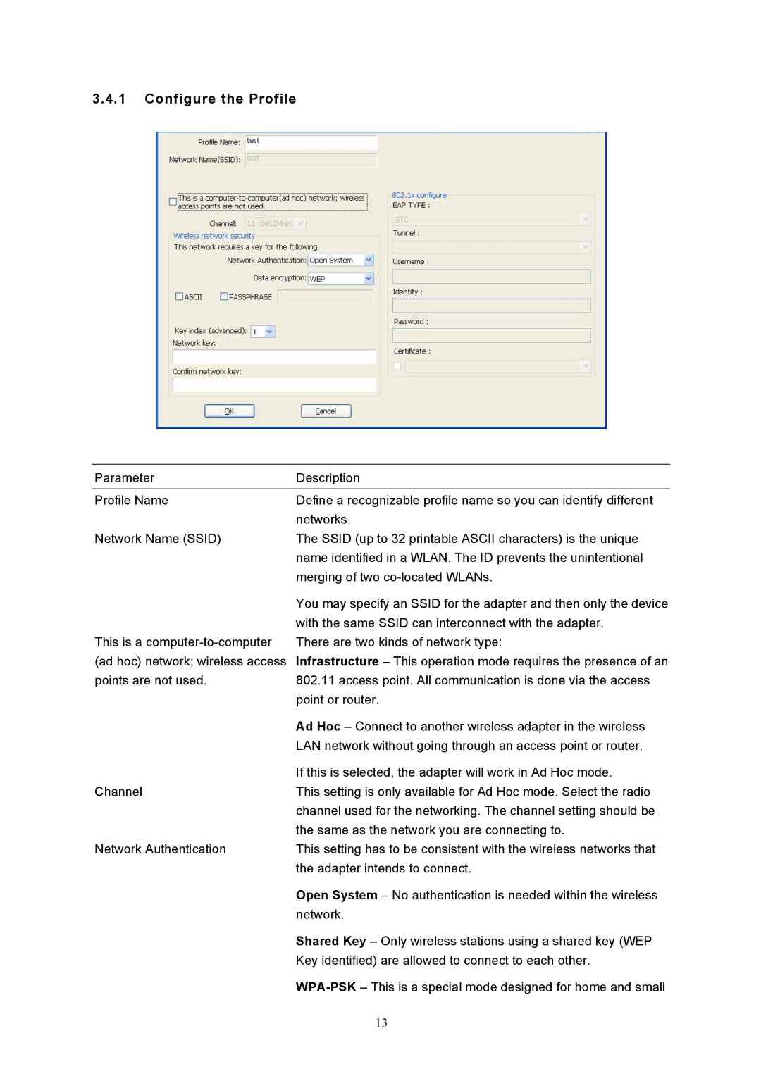 Intellinet Network Solutions 525336 user manual Configure the Profile 