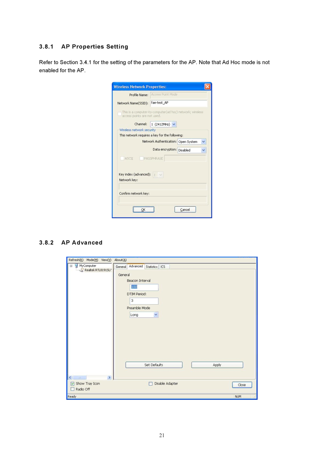 Intellinet Network Solutions 525336 user manual AP Properties Setting 