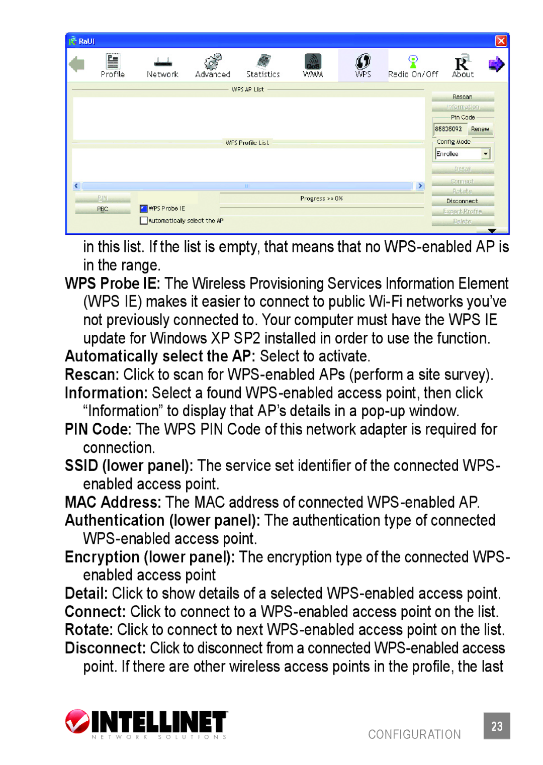 Intellinet Network Solutions 530361 user manual Automatically select the AP Select to activate 