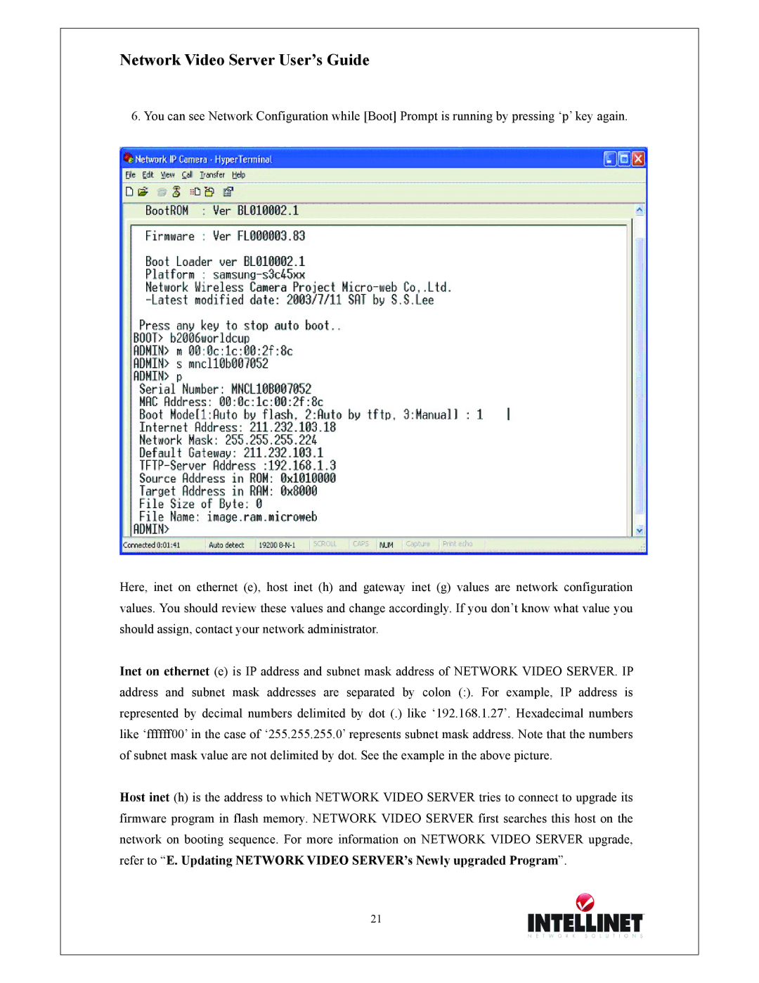 Intellinet Network Solutions 550000 manual Network Video Server User’s Guide 