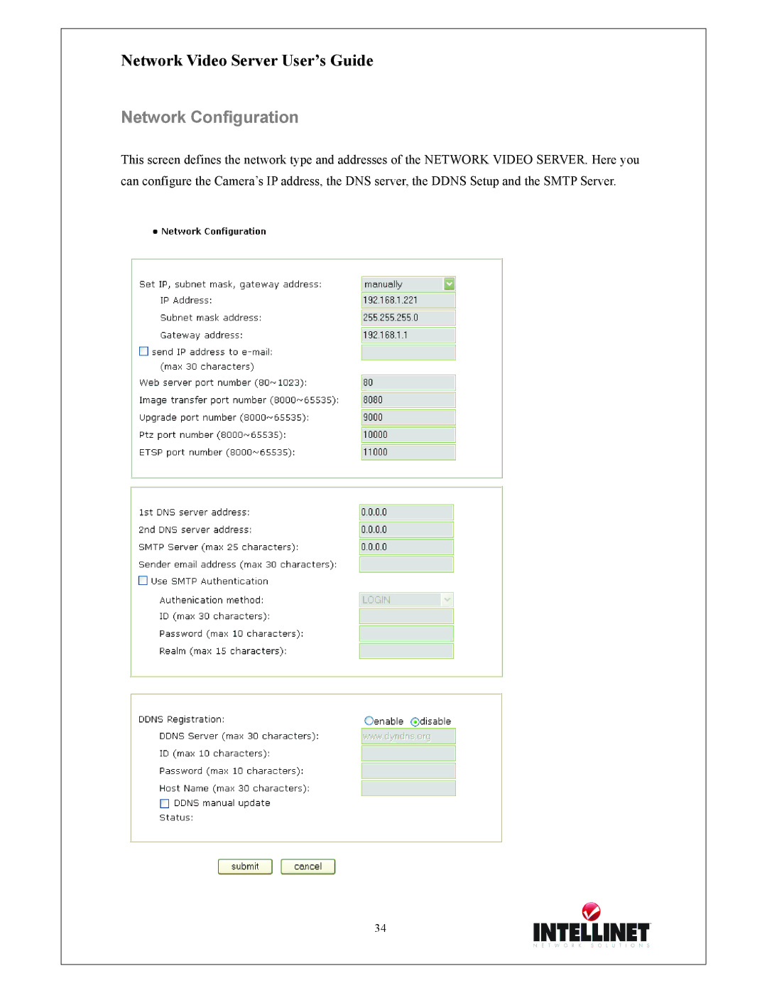 Intellinet Network Solutions 550000 manual Network Configuration 