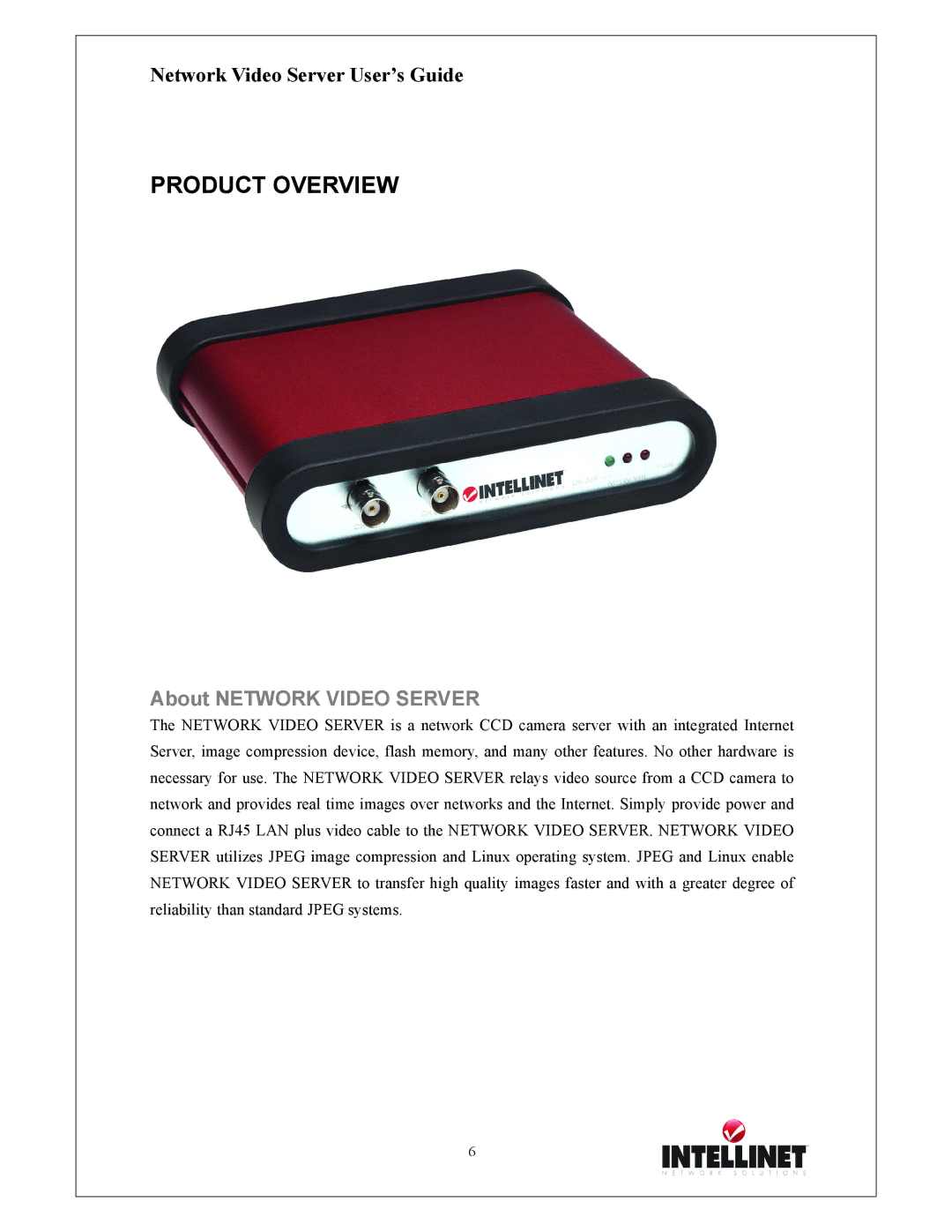 Intellinet Network Solutions 550000 manual Product Overview, About Network Video Server 