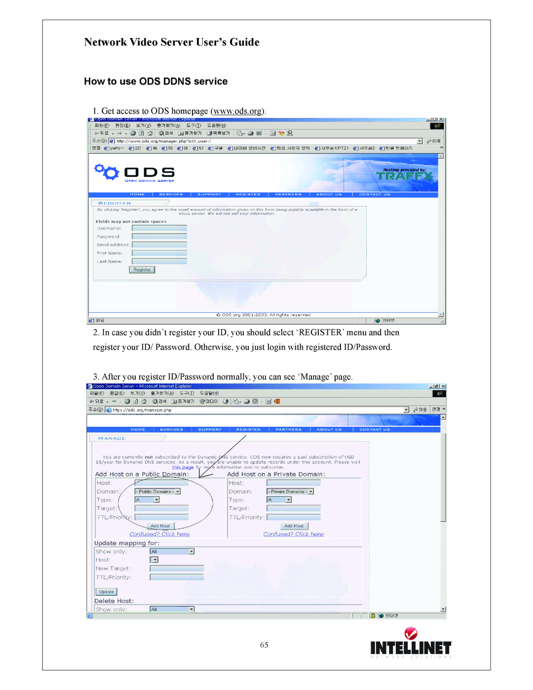 Intellinet Network Solutions 550000 manual How to use ODS Ddns service 