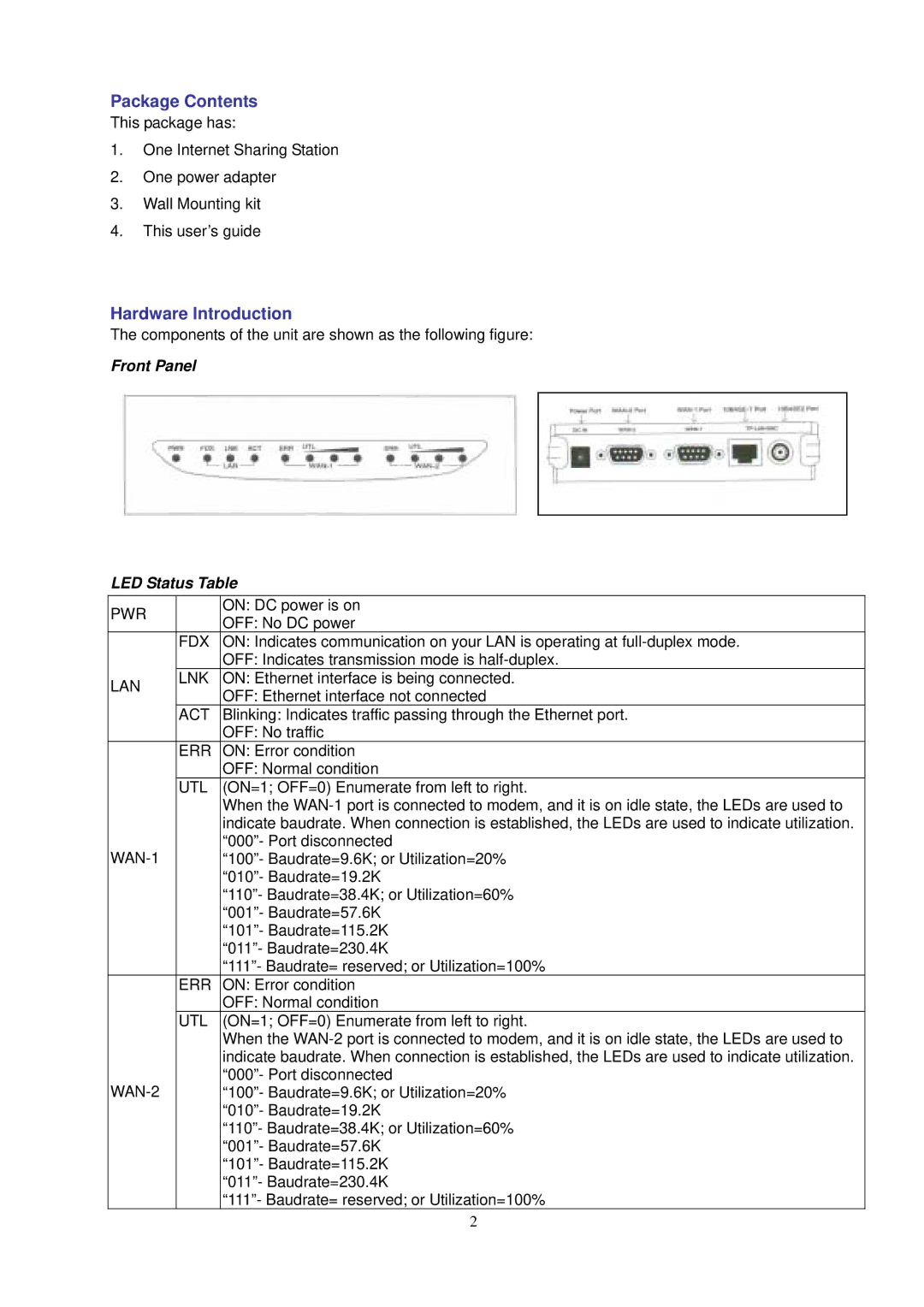 Intellinet Network Solutions 529930, I-ISS-020 user manual Package Contents, Hardware Introduction 