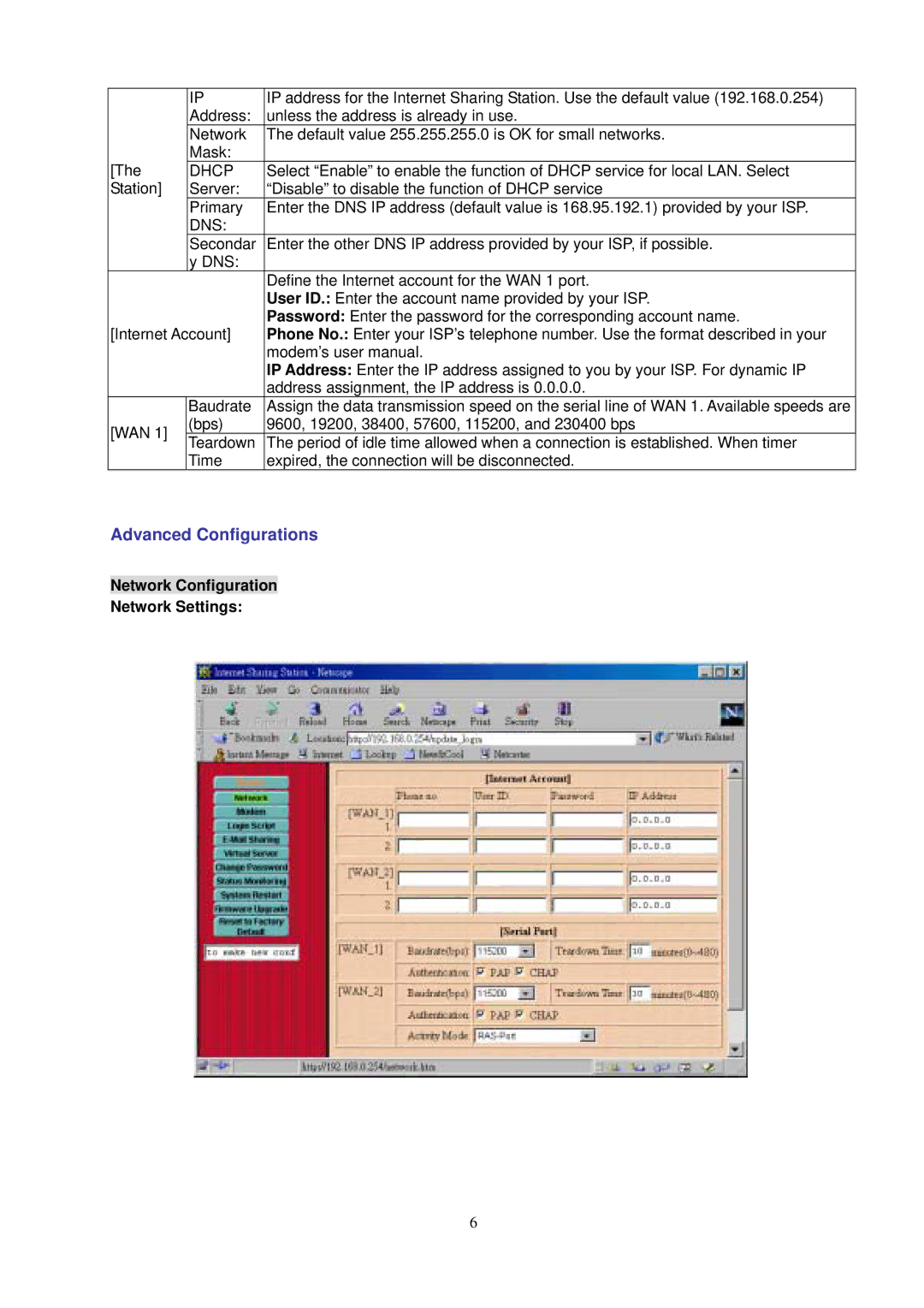 Intellinet Network Solutions 529930, I-ISS-020 user manual Advanced Configurations, Network Configuration Network Settings 