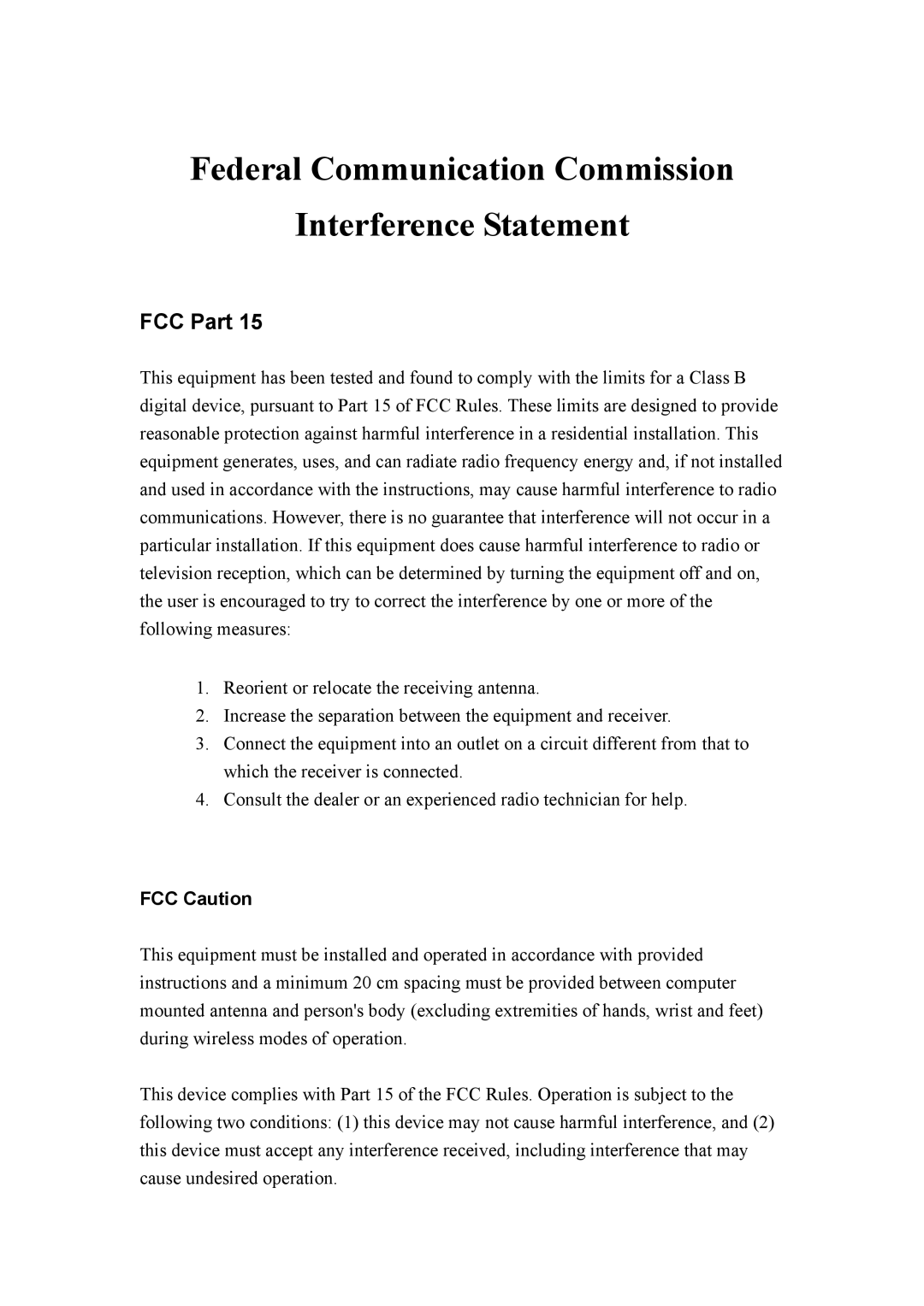 Intellinet Network Solutions INT-524315-UM-0808-1 user manual Federal Communication Commission Interference Statement 