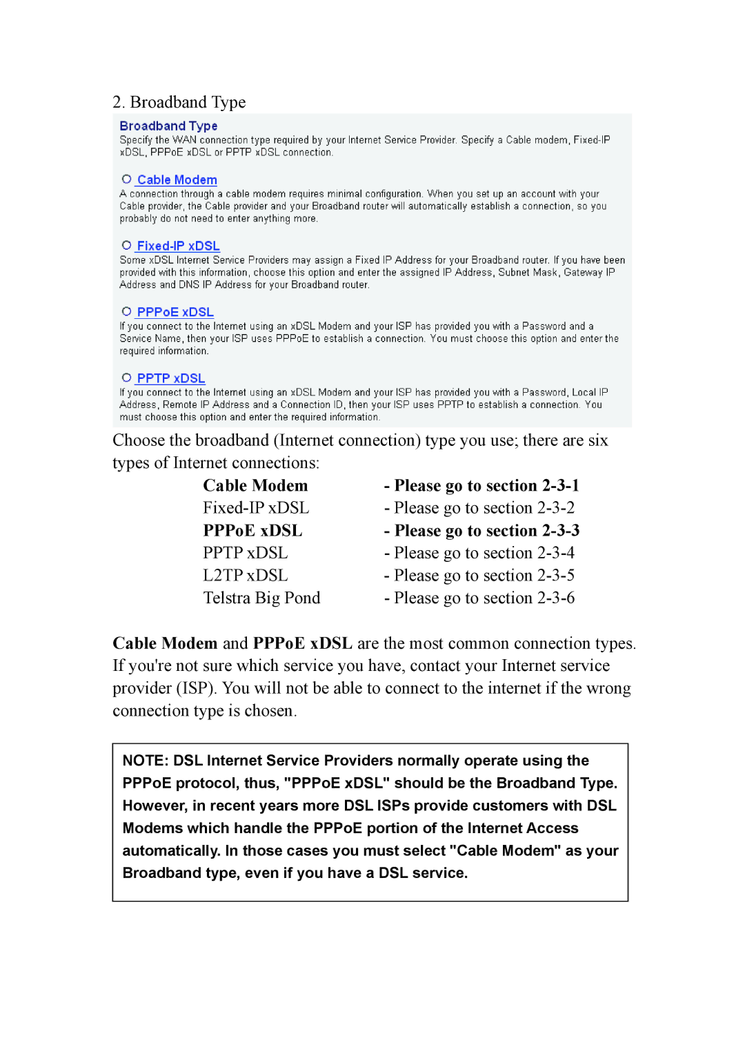 Intellinet Network Solutions INT-524315-UM-0808-1 user manual Cable Modem, PPPoE xDSL 