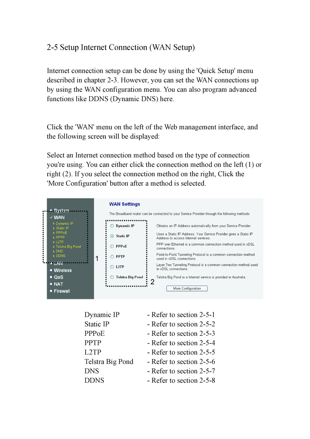 Intellinet Network Solutions INT-524315-UM-0808-1 user manual Setup Internet Connection WAN Setup 