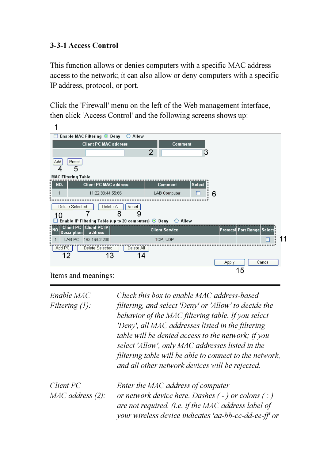 Intellinet Network Solutions INT-524315-UM-0808-1 user manual Access Control 