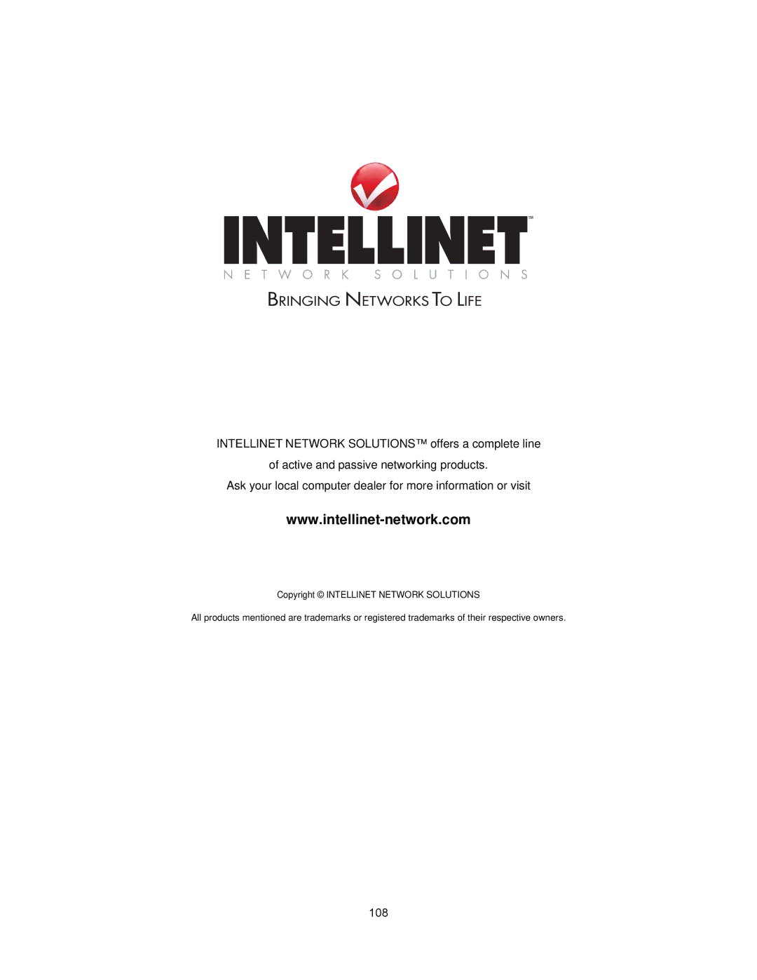 Intellinet Network Solutions INT-PSNC-UM-1106-06 user manual 108 