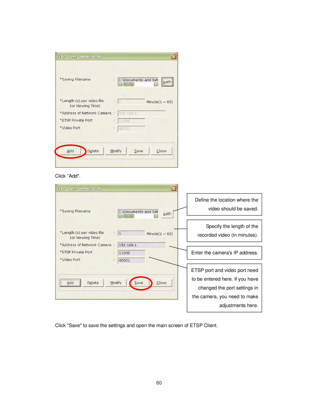 Intellinet Network Solutions INT-PSNC-UM-1106-06 user manual Click Add Define the location where Video should be saved 