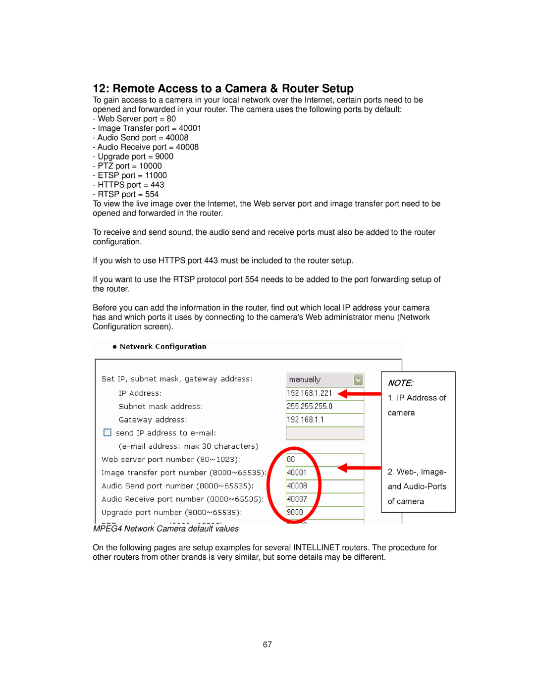 Intellinet Network Solutions INT-PSNC-UM-1106-06 user manual Remote Access to a Camera & Router Setup 