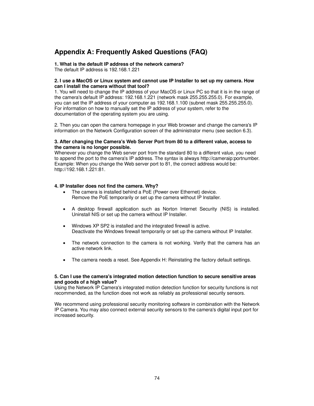 Intellinet Network Solutions INT-PSNC-UM-1106-06 user manual Appendix a Frequently Asked Questions FAQ 