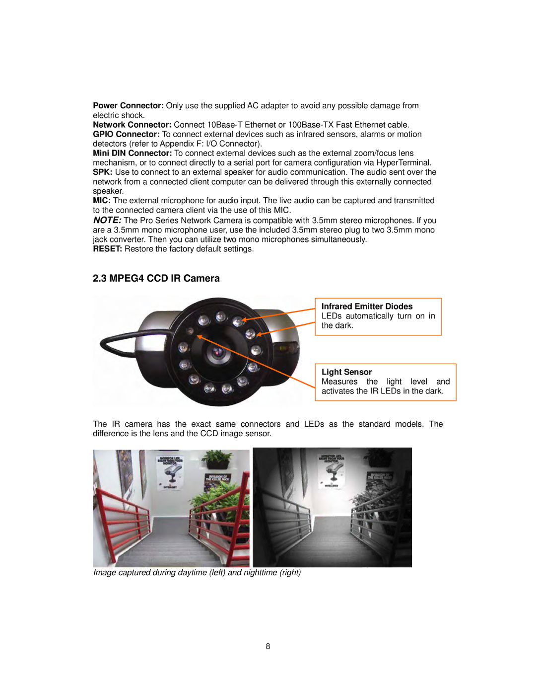 Intellinet Network Solutions INT-PSNC-UM-1106-06 user manual MPEG4 CCD IR Camera 