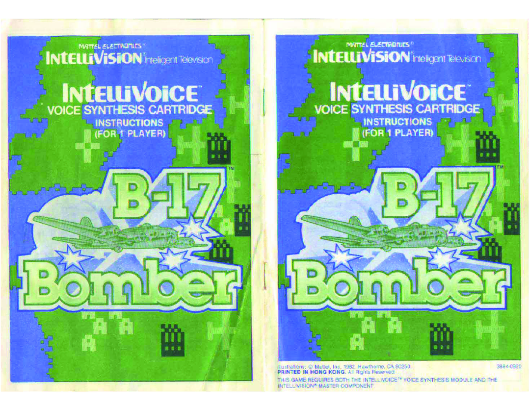 Intellivision Productions B-17 Bomber manual 