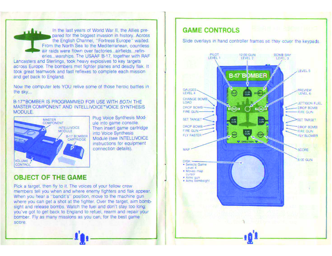 Intellivision Productions B-17 Bomber manual 