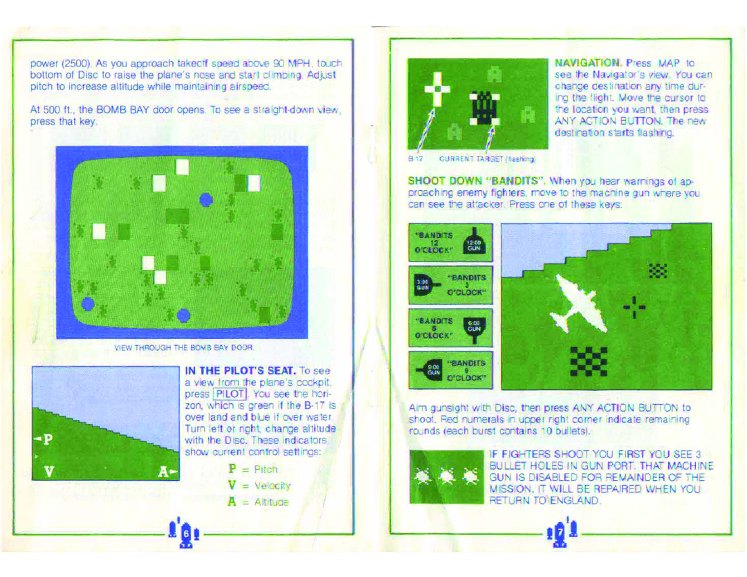 Intellivision Productions B-17 Bomber manual 