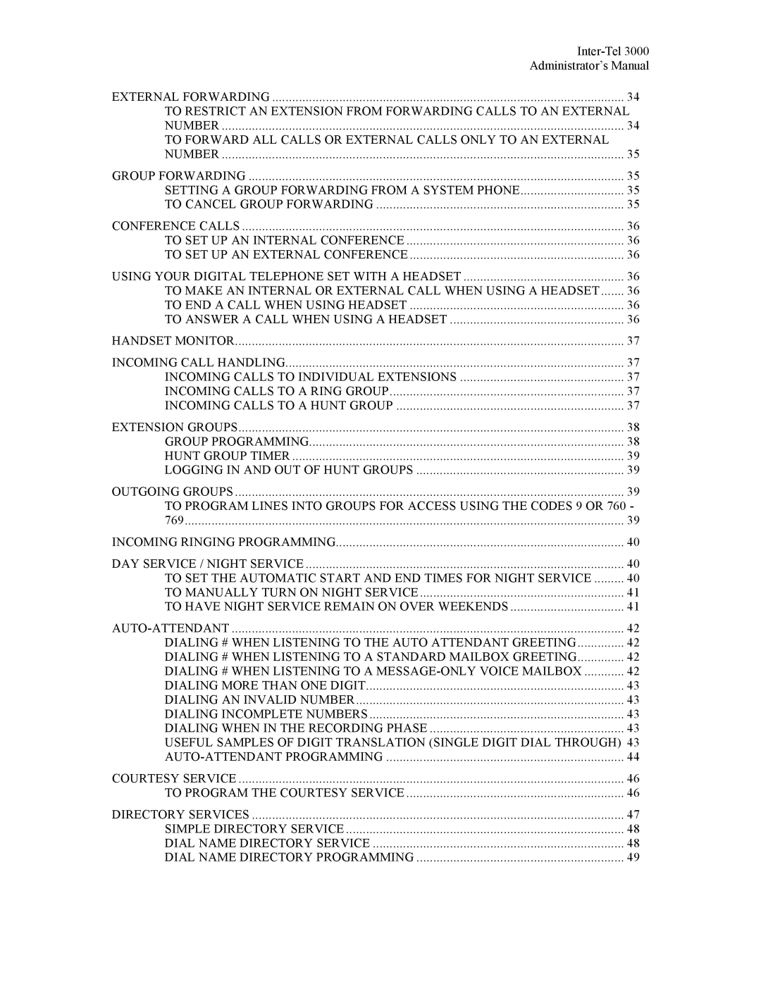 Inter-Tel 3000 manual Inter-Tel 