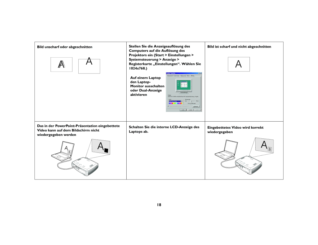 Inter-Tel 7205 manual Stellen Sie die Anzeigeauflösung des 