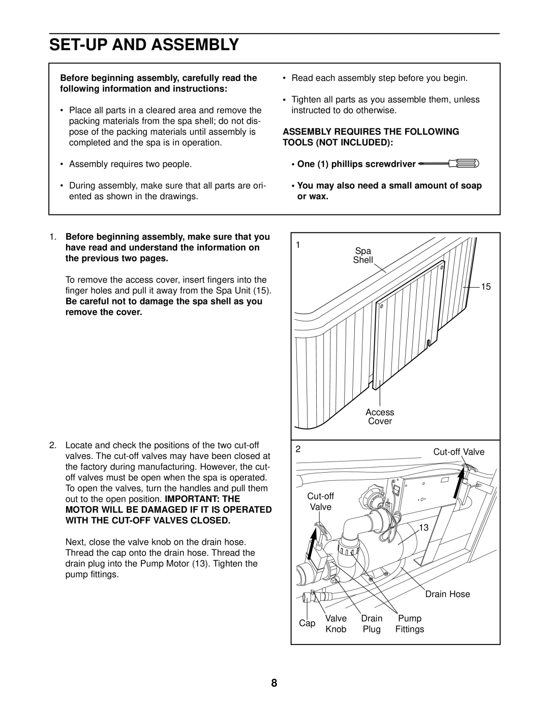 Inter-Tel 831.10507 user manual SET-UP and Assembly, One 1 phillips screwdriver 