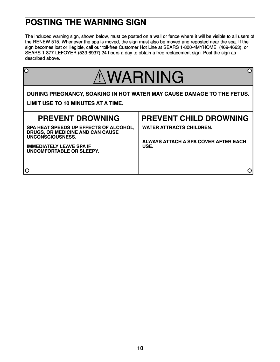 Inter-Tel 831.10507 user manual Posting The Warning Sign 