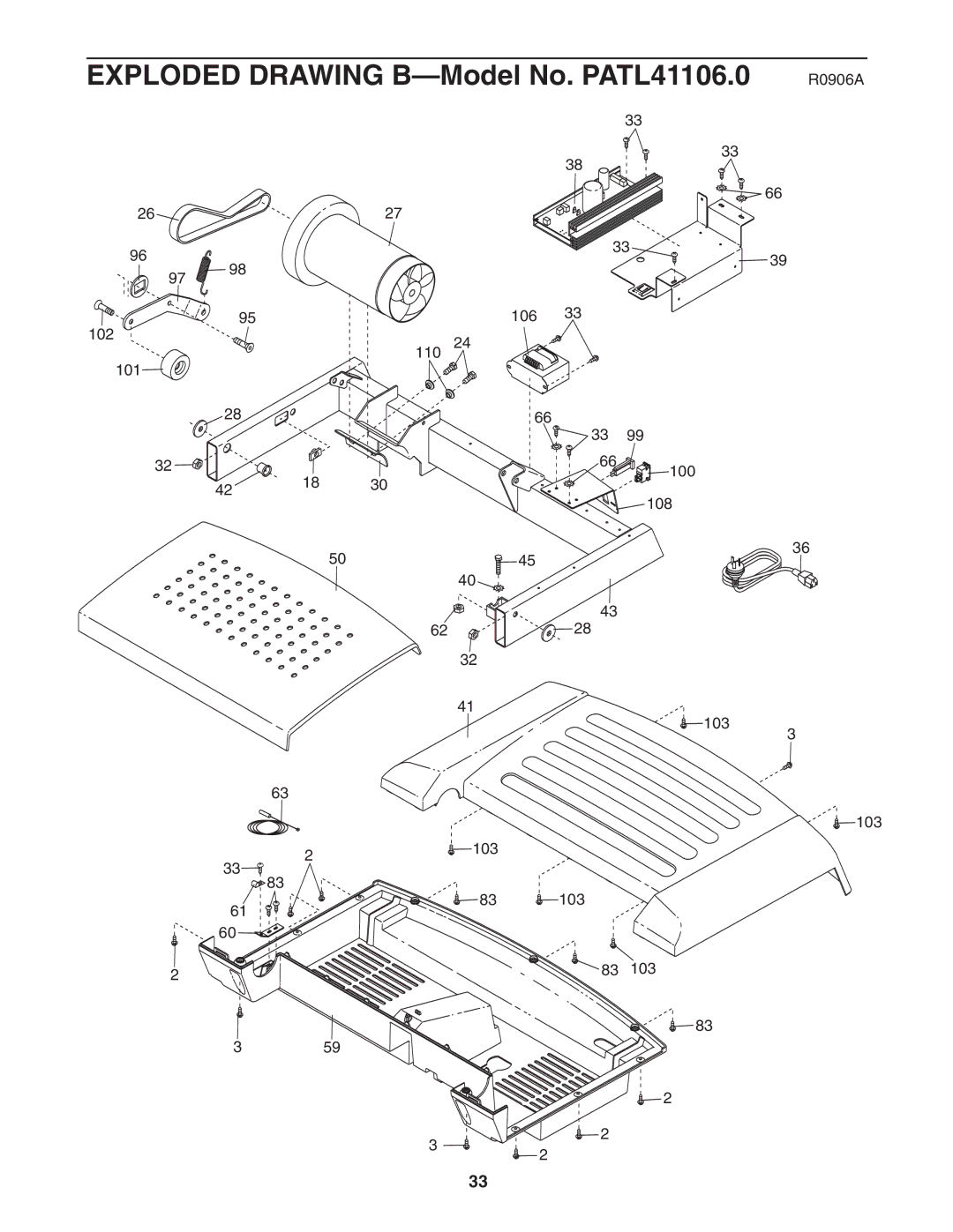 Inter-Tel user manual Exploded Drawing B-Model No. PATL41106.0 R0906A 