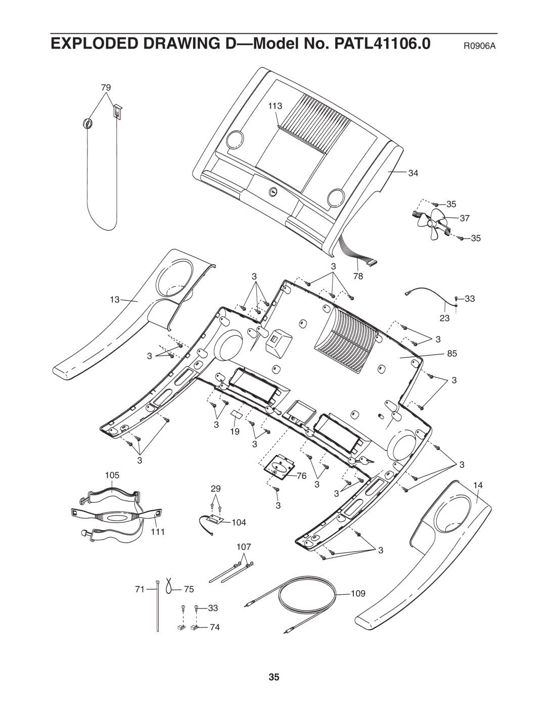 Inter-Tel user manual Exploded Drawing D-Model No. PATL41106.0 R0906A 