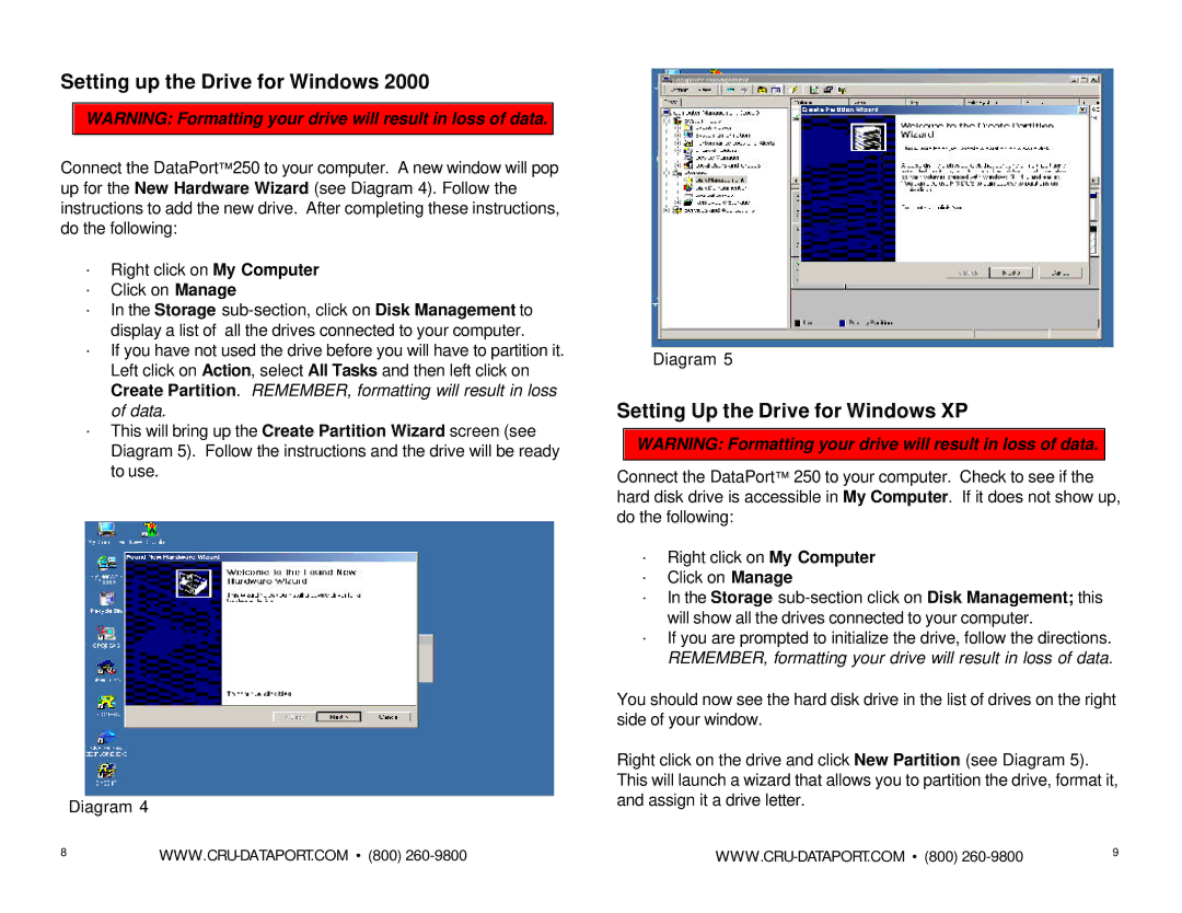 Interex 250 manual Setting up the Drive for Windows, Setting Up the Drive for Windows XP 