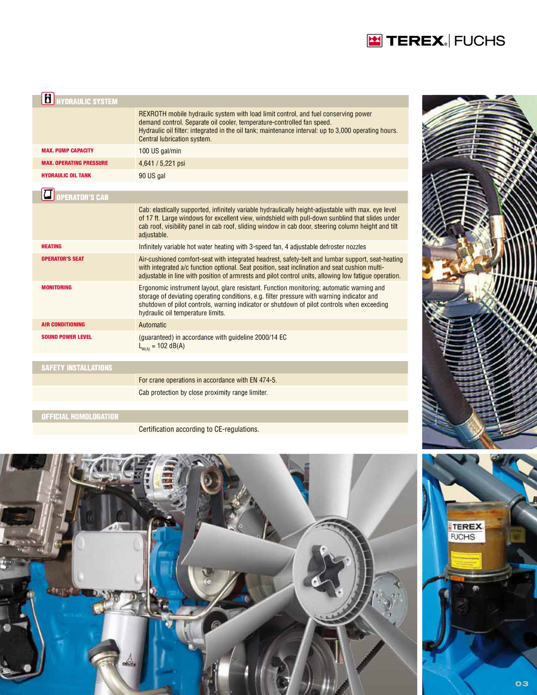 Interex MHL331D manual Hydraulic System, Operator’S Cab, Safety Installations, Official Homologation 