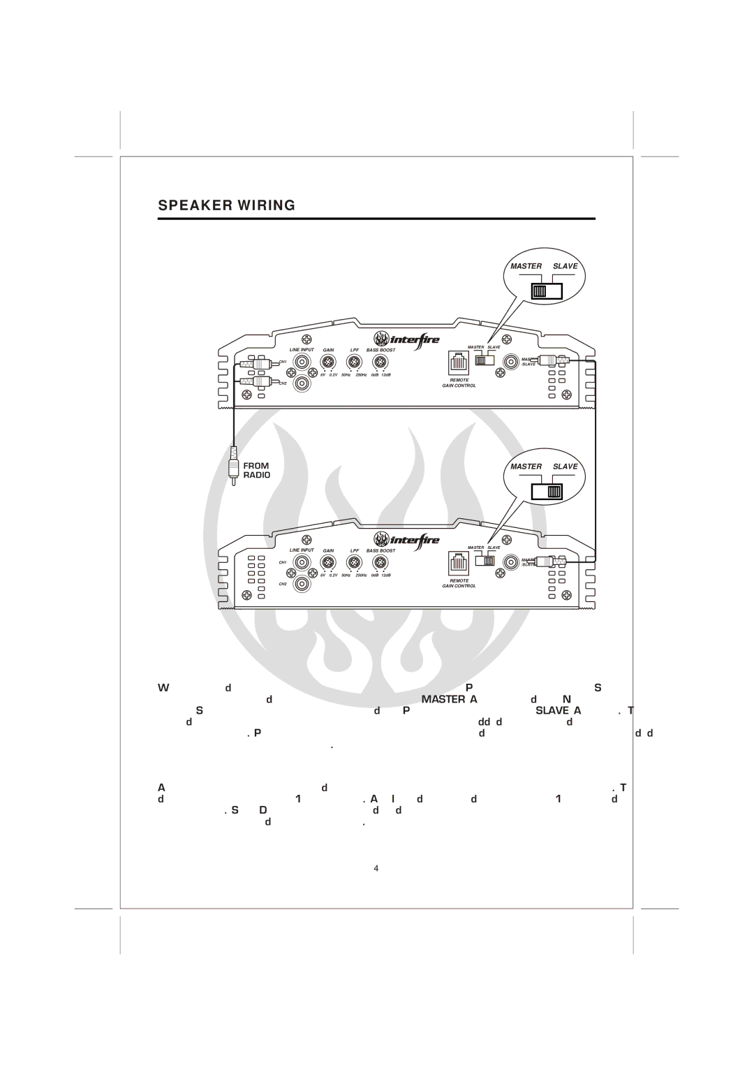 Interfire Audio G1-1200, G1-2000, G1-3000 instruction manual Mono Bridged 