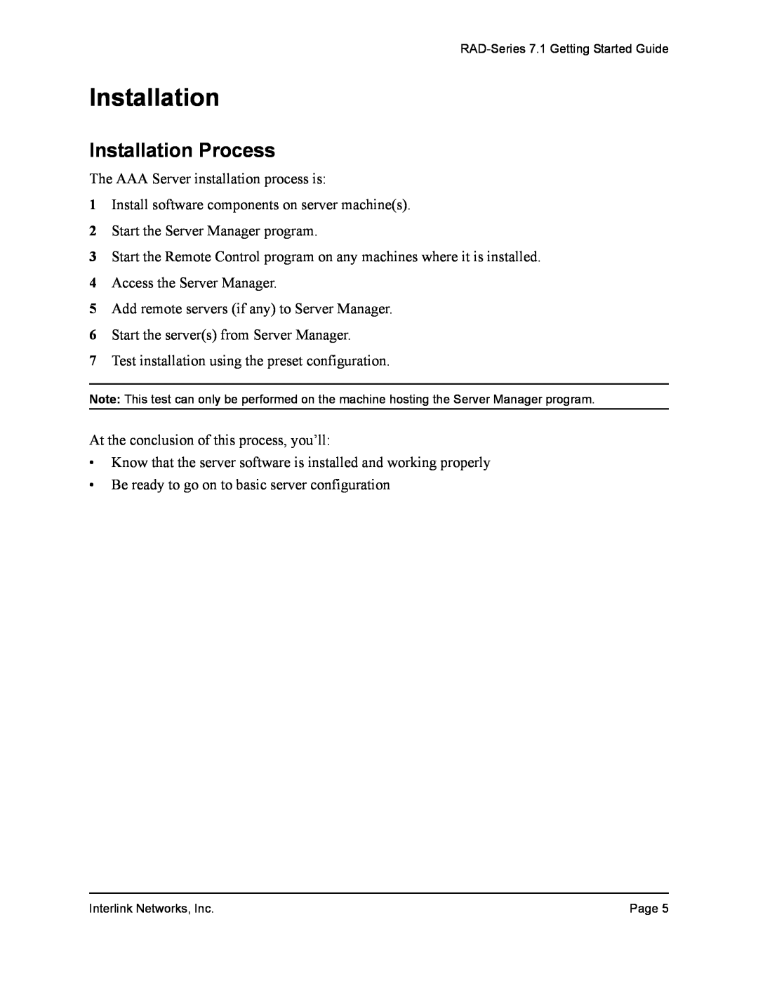 Interlink electronic 7.1 manual Installation Process 