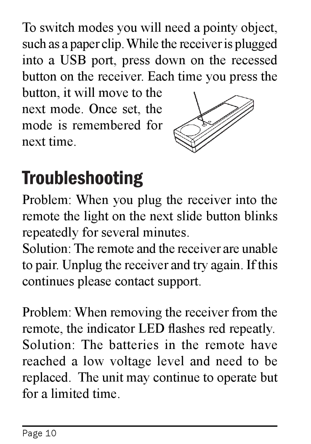 Interlink electronic 94-01441, RemotePoint Onyx user manual Troubleshooting 