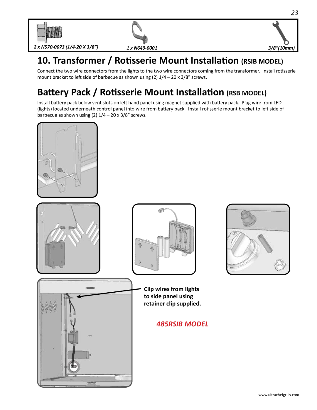 Interlink electronic L485SB, L485RSB, L485RSIB, L485SIB, L485RB manual Transformer / Rotisserie Mount Installation Rsib Model 