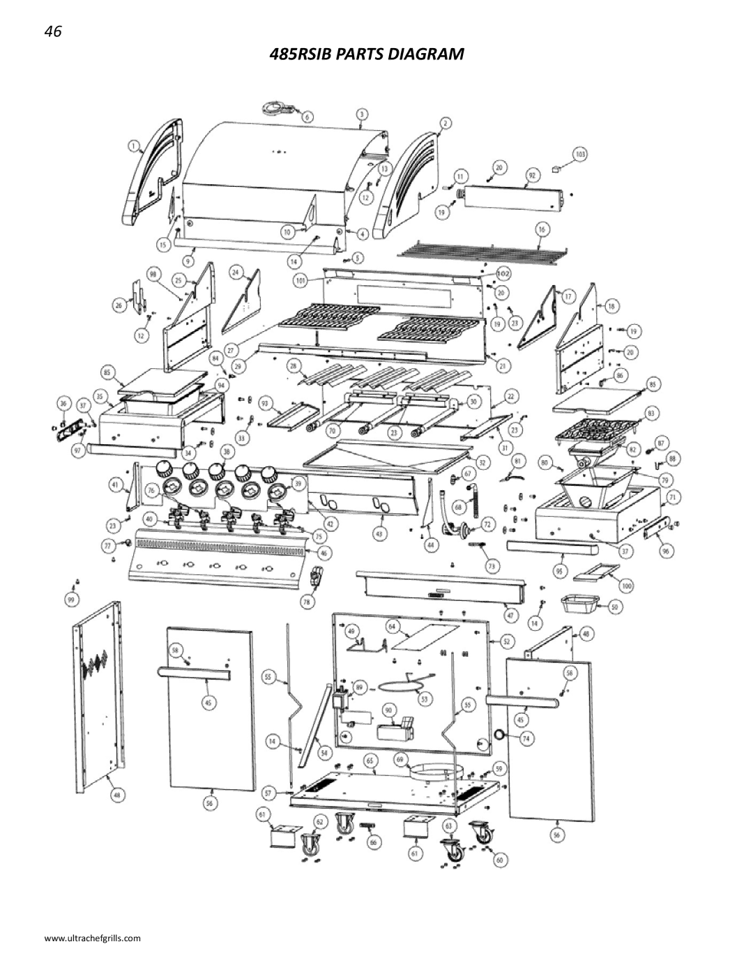 Interlink electronic L485RB, L485RSB, L485RSIB, L485SIB, L485SB manual 485RSIB Parts Diagram 