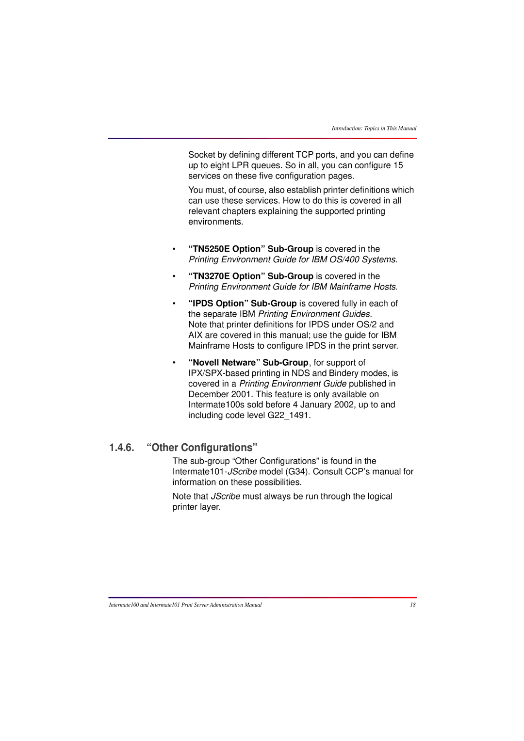 Intermate 100 manual Other Configurations 