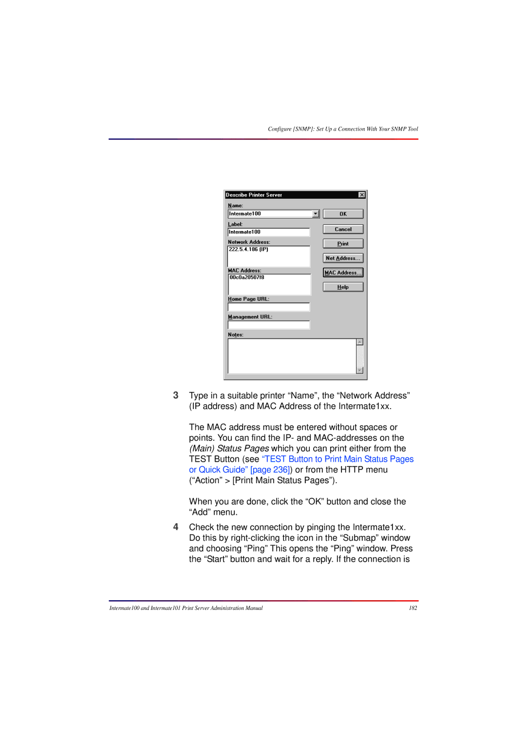 Intermate 100 manual Configure Snmp Set Up a Connection With Your Snmp Tool 