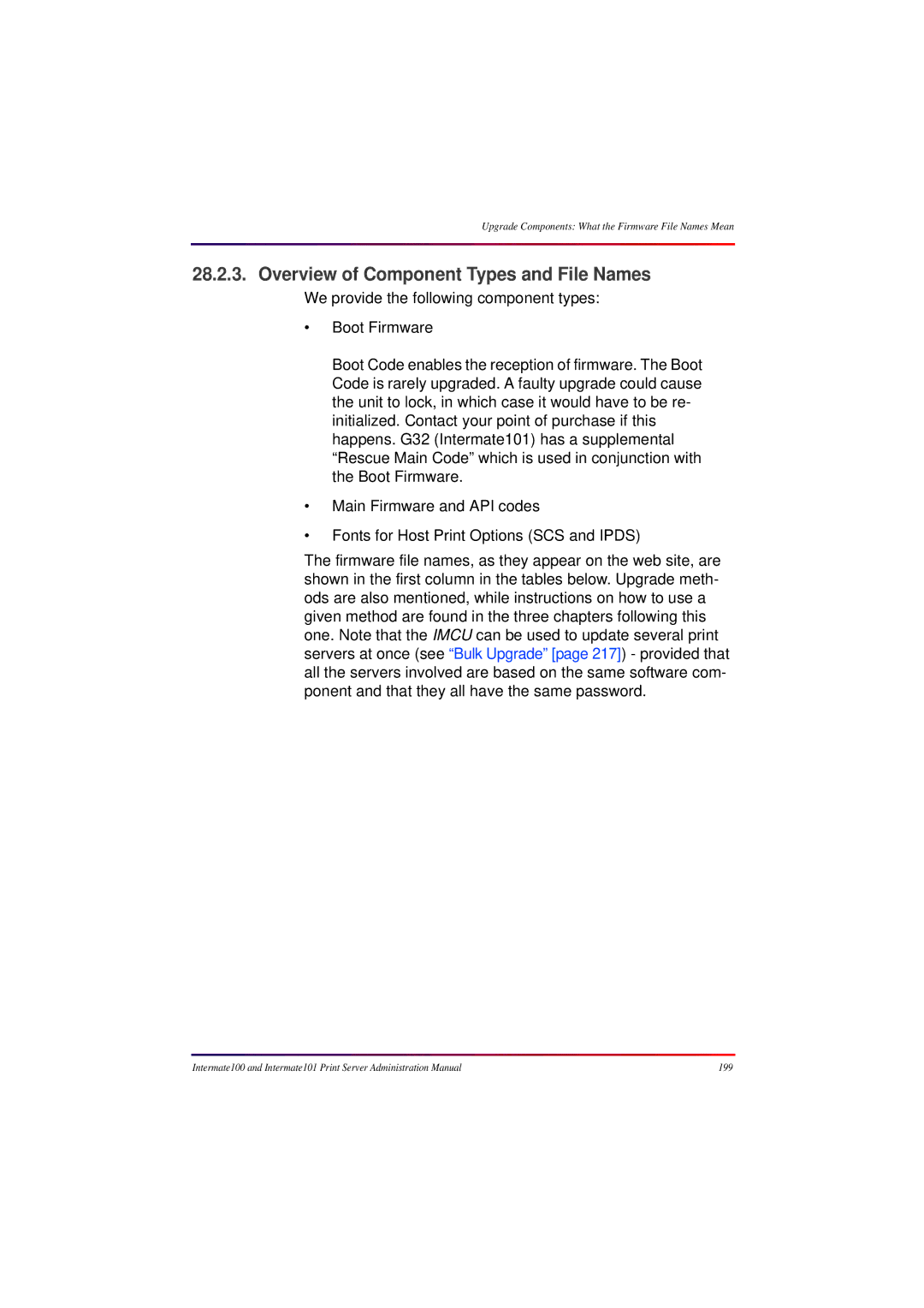 Intermate 100 manual Overview of Component Types and File Names 