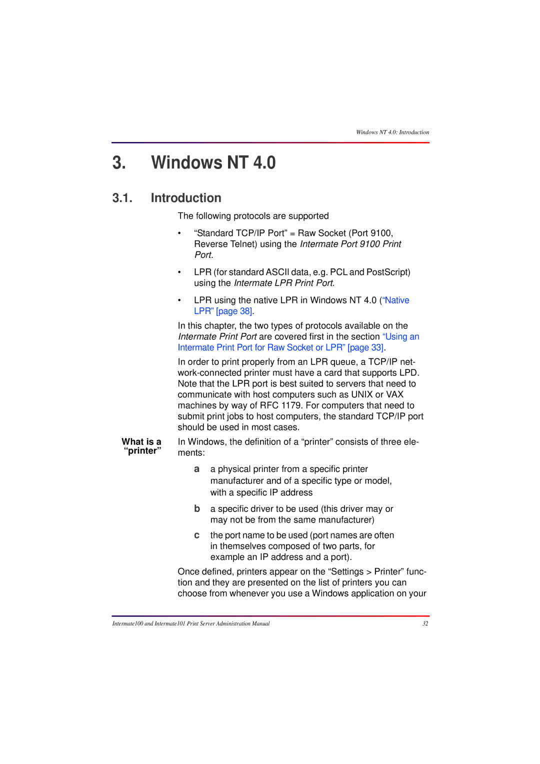 Intermate 100 manual Windows NT, Introduction 