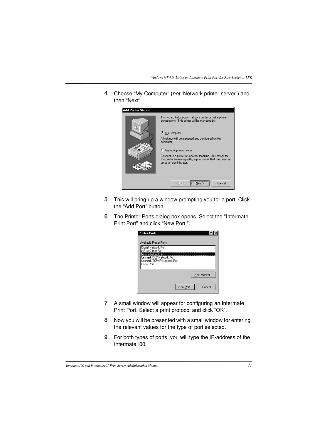 Intermate 100 manual 