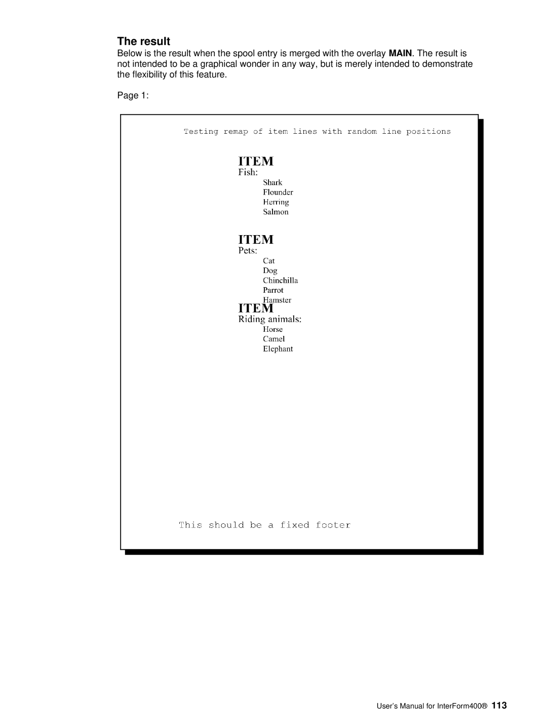 Intermate iSeries, i5, AS/400 manual Result 