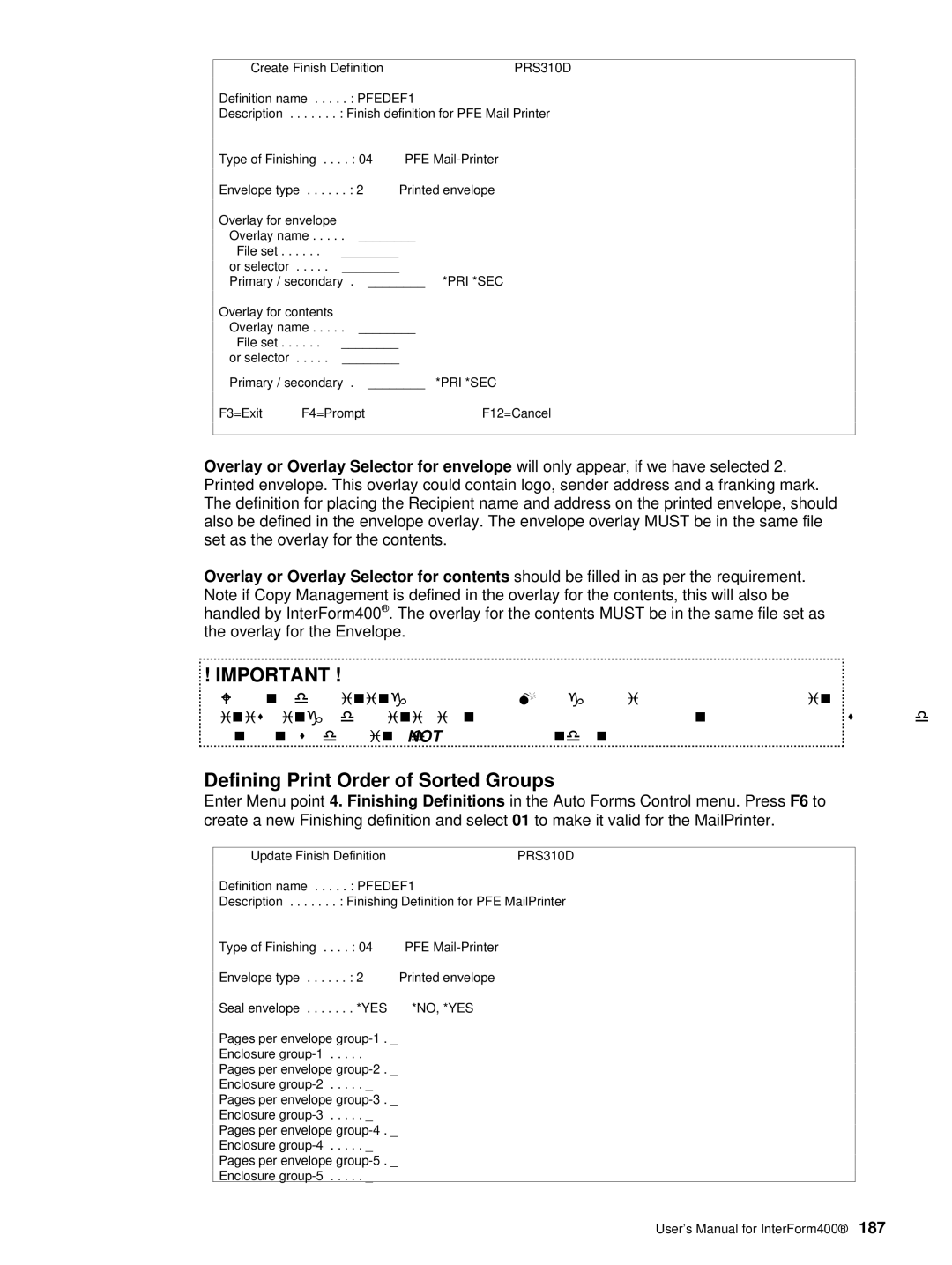 Intermate AS/400, i5, iSeries manual Pri *Sec, Yes No, *Yes 