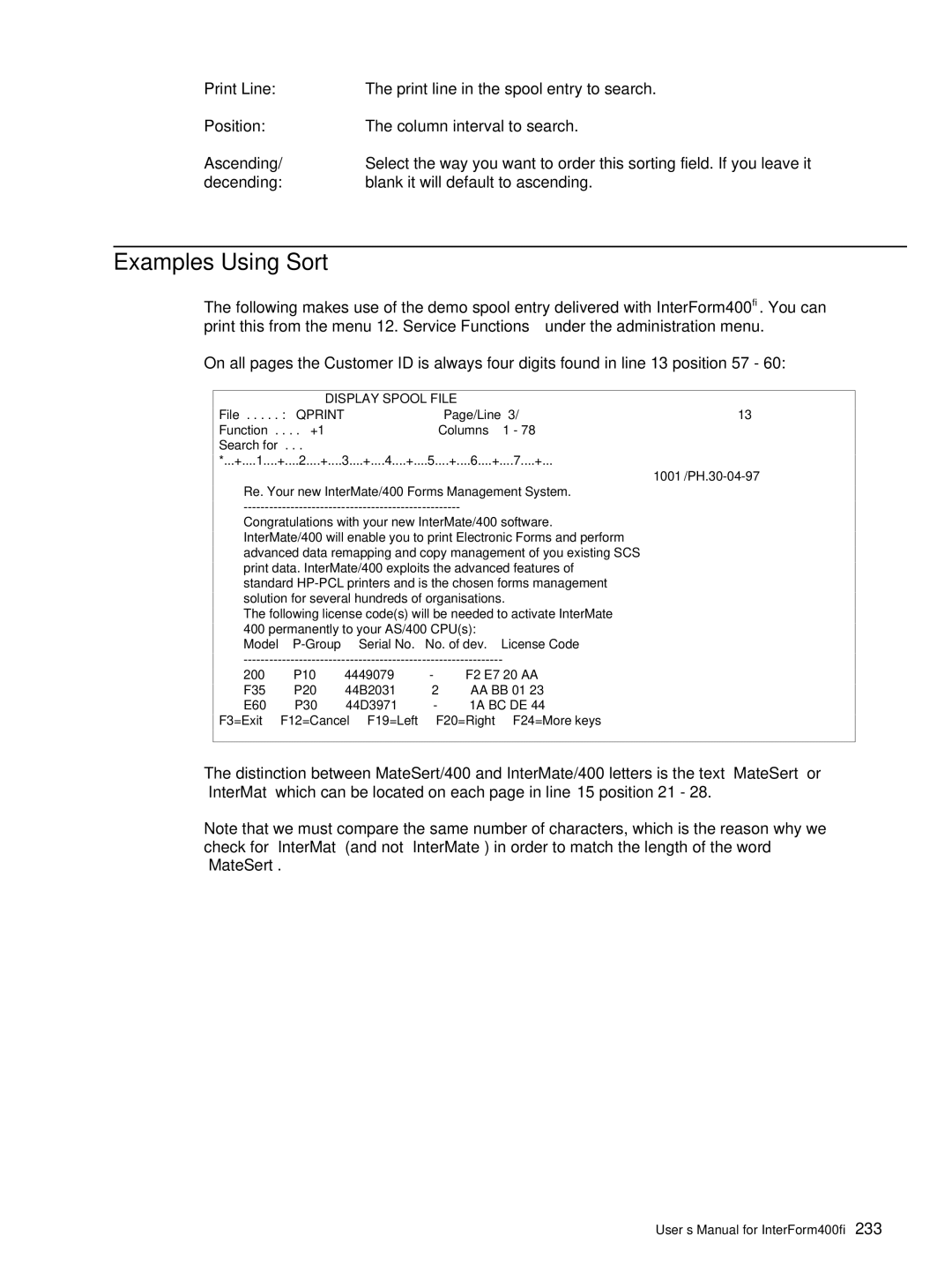 Intermate iSeries, i5, AS/400 manual Examples Using Sort, Qprint 