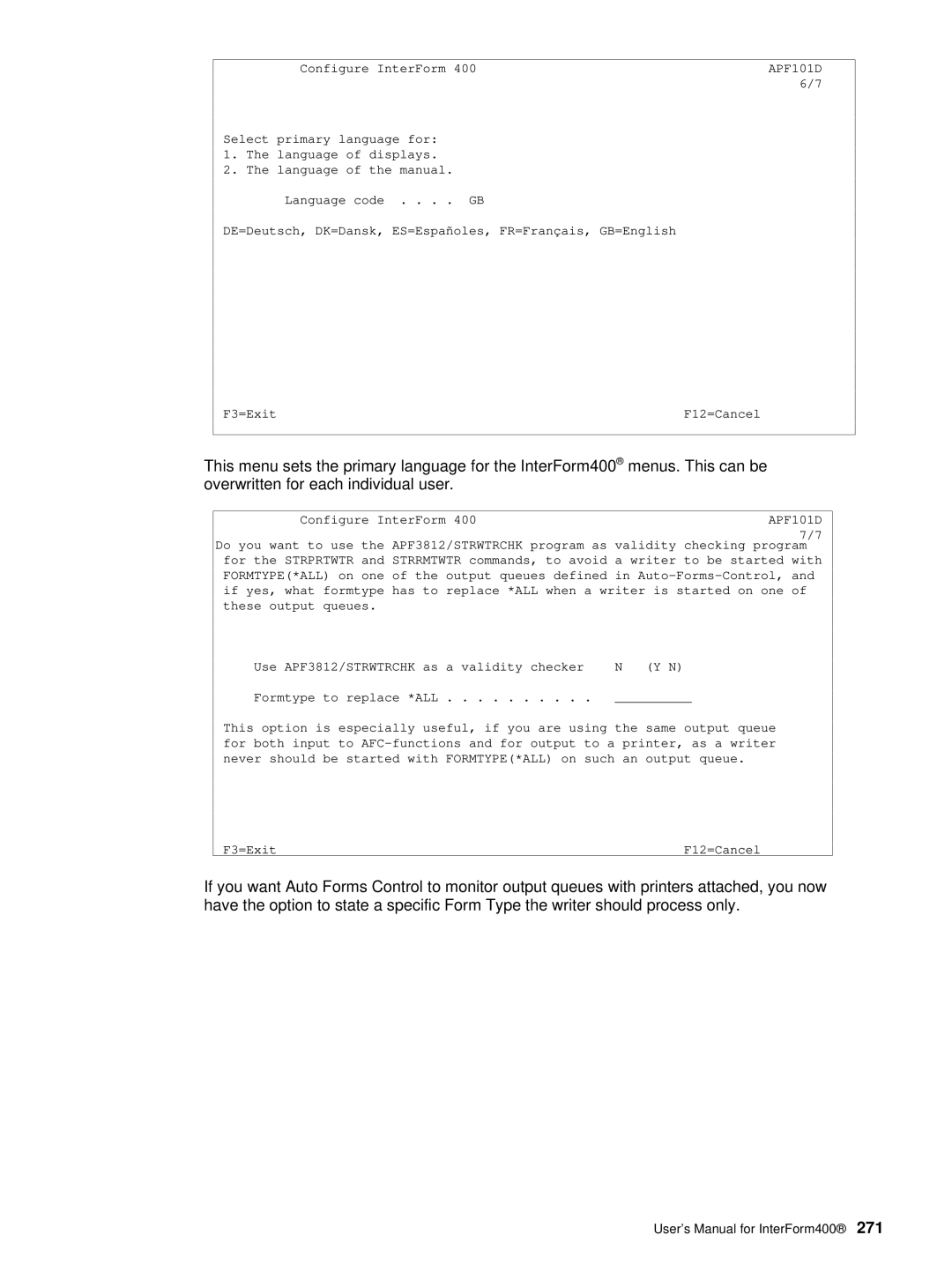 Intermate AS/400, i5, iSeries manual These output queues 