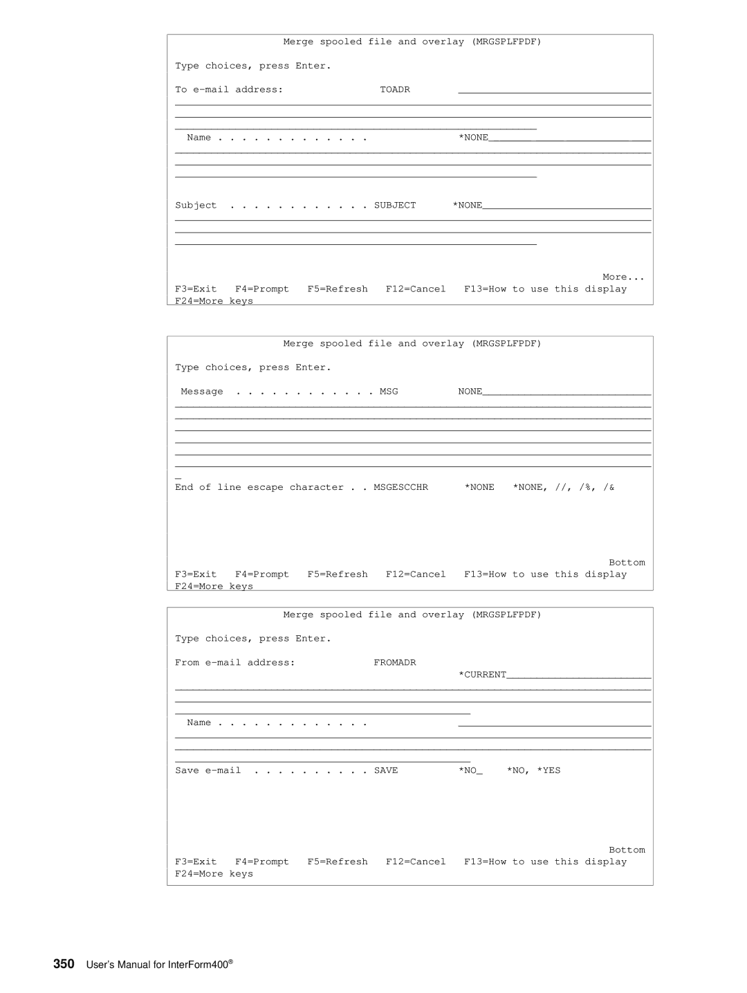 Intermate iSeries, i5, AS/400 manual Fromadr 