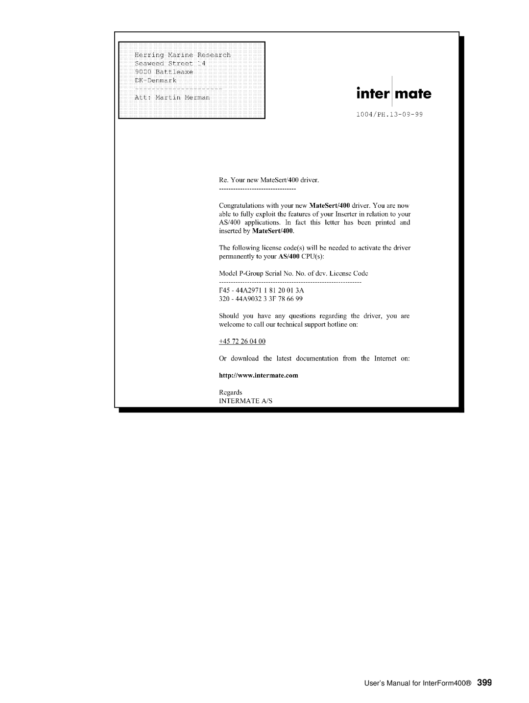 Intermate i5, AS/400, iSeries manual User’s Manual for InterForm400 