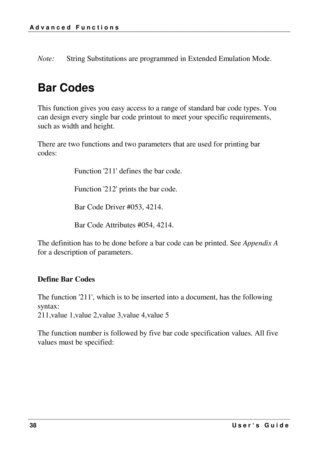 Intermate LX T-04 manual Define Bar Codes 