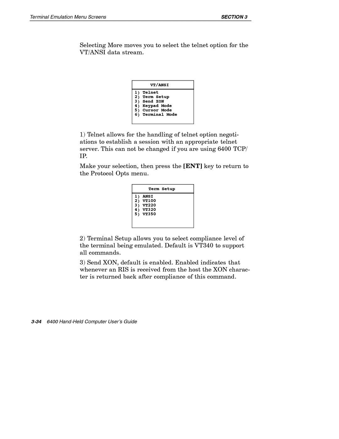 Intermec 6400 manual Ansi 